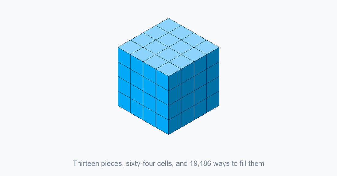 The Bedlam Cube target: a 4x4x4 cube of sixty-four cells