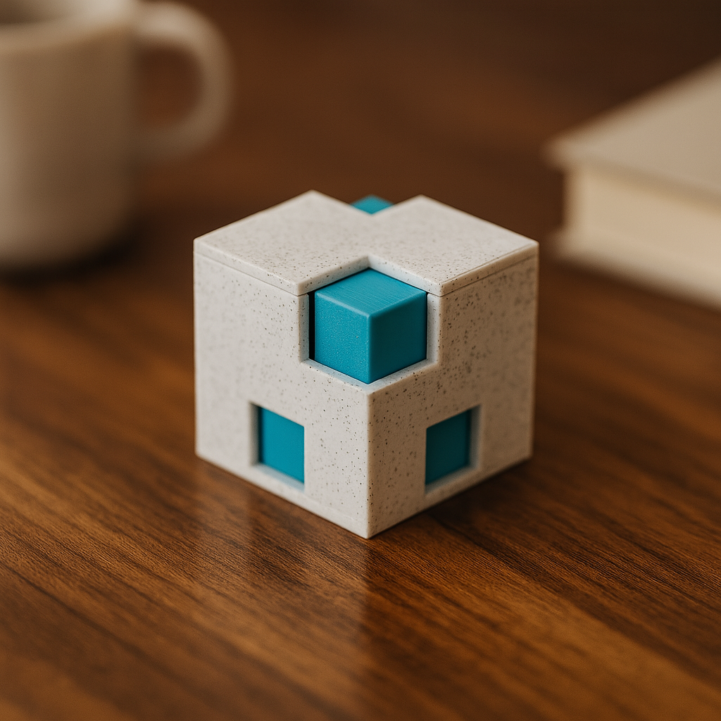 A6L Puzzle mechanical puzzle on wooden desk
