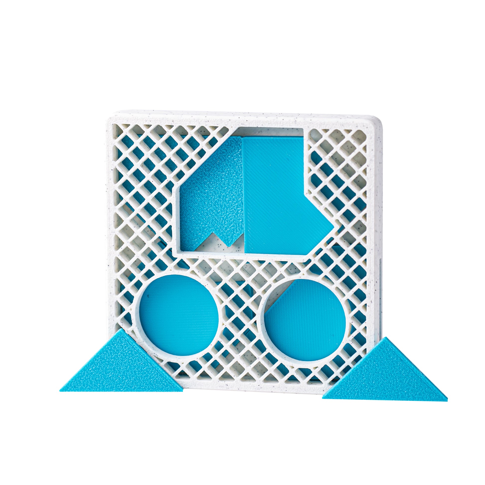 Conga Line — 3D-printed pieces shown at an angle.