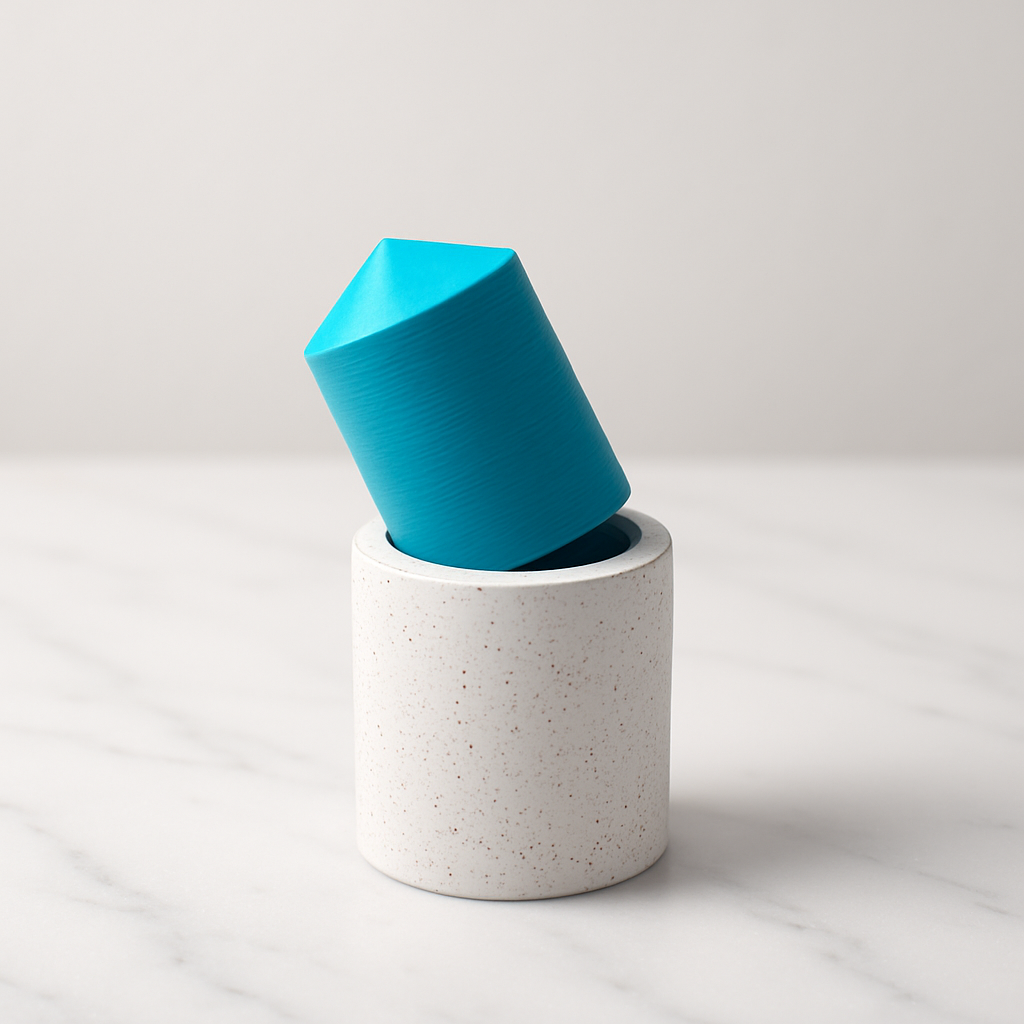 Newton's Gravity Defying Puzzle mechanical puzzle on white marble surface