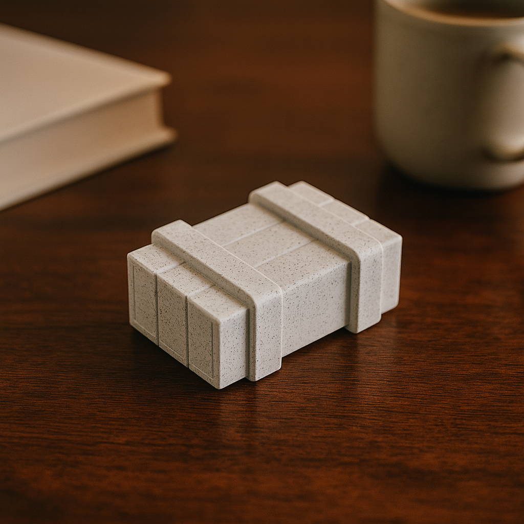Secret Box mechanical puzzle on wooden desk