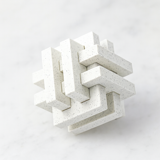 Torture - assembled, on white marble.