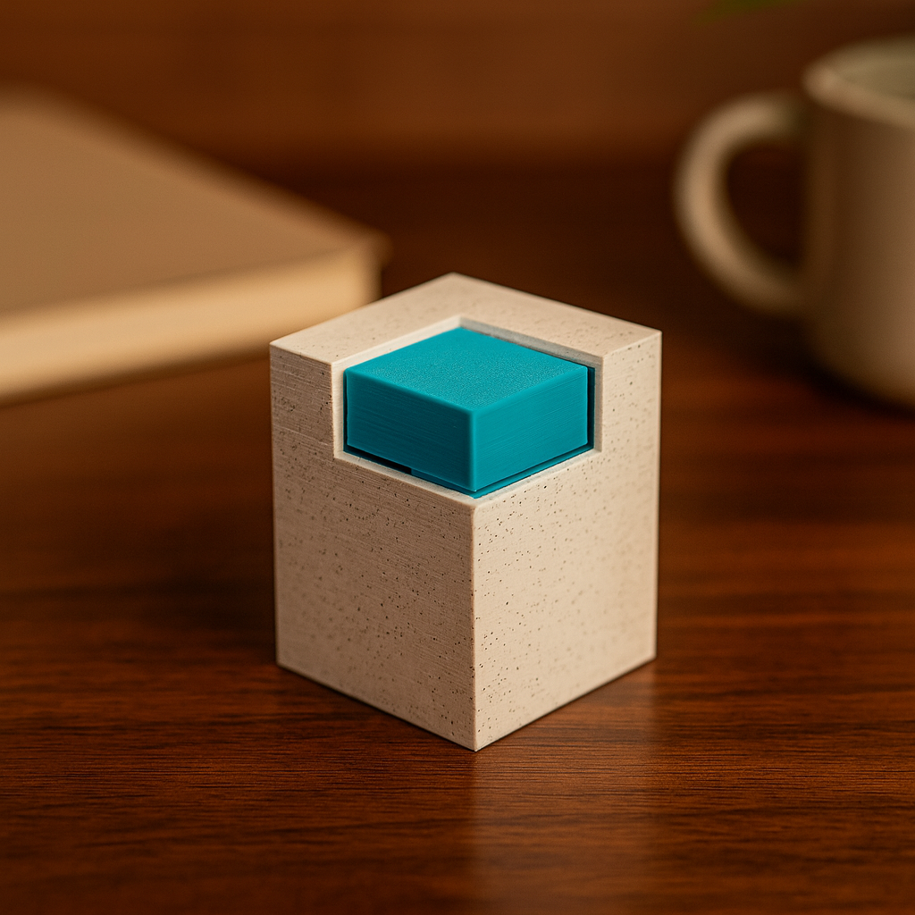 Waltz mechanical puzzle on wooden desk